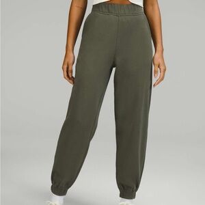 Lulu Relaxed fit terry cotton joggers